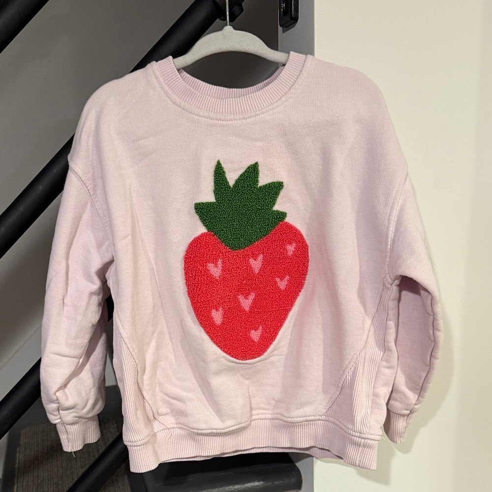 Zara Strawberry Sweatshirt 4T